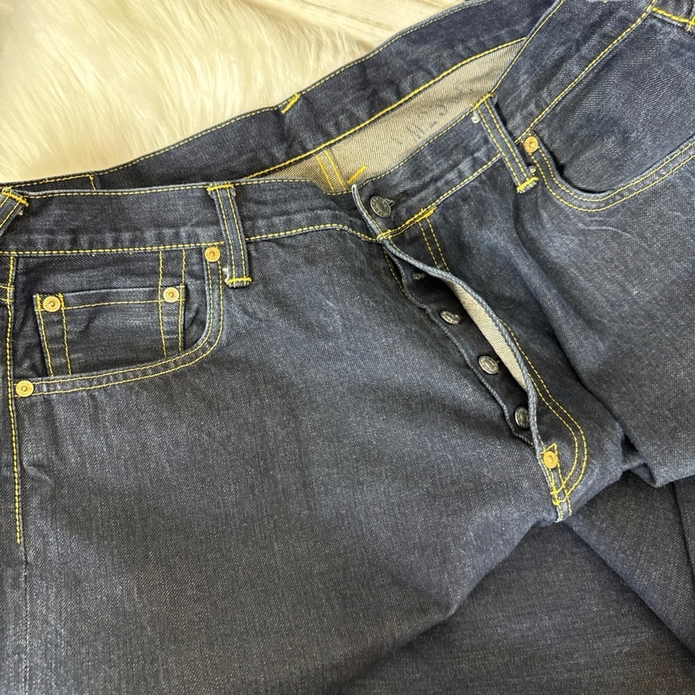 Evisu Blue Relaxed Jeans with Signature Stitching 40x30 - Picture 4 of 6